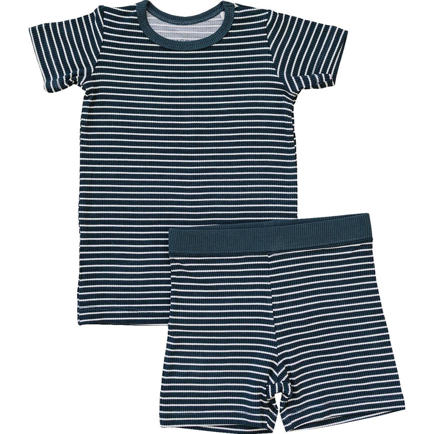Mebie Baby Navy Stripes Short Set