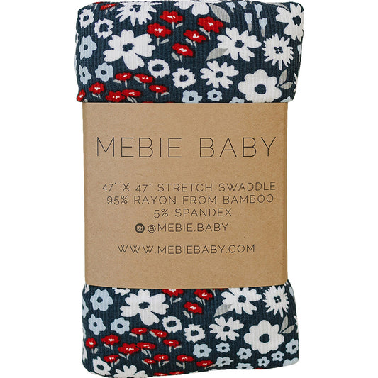 Mebie Baby Americana Floral Stretch Swaddle