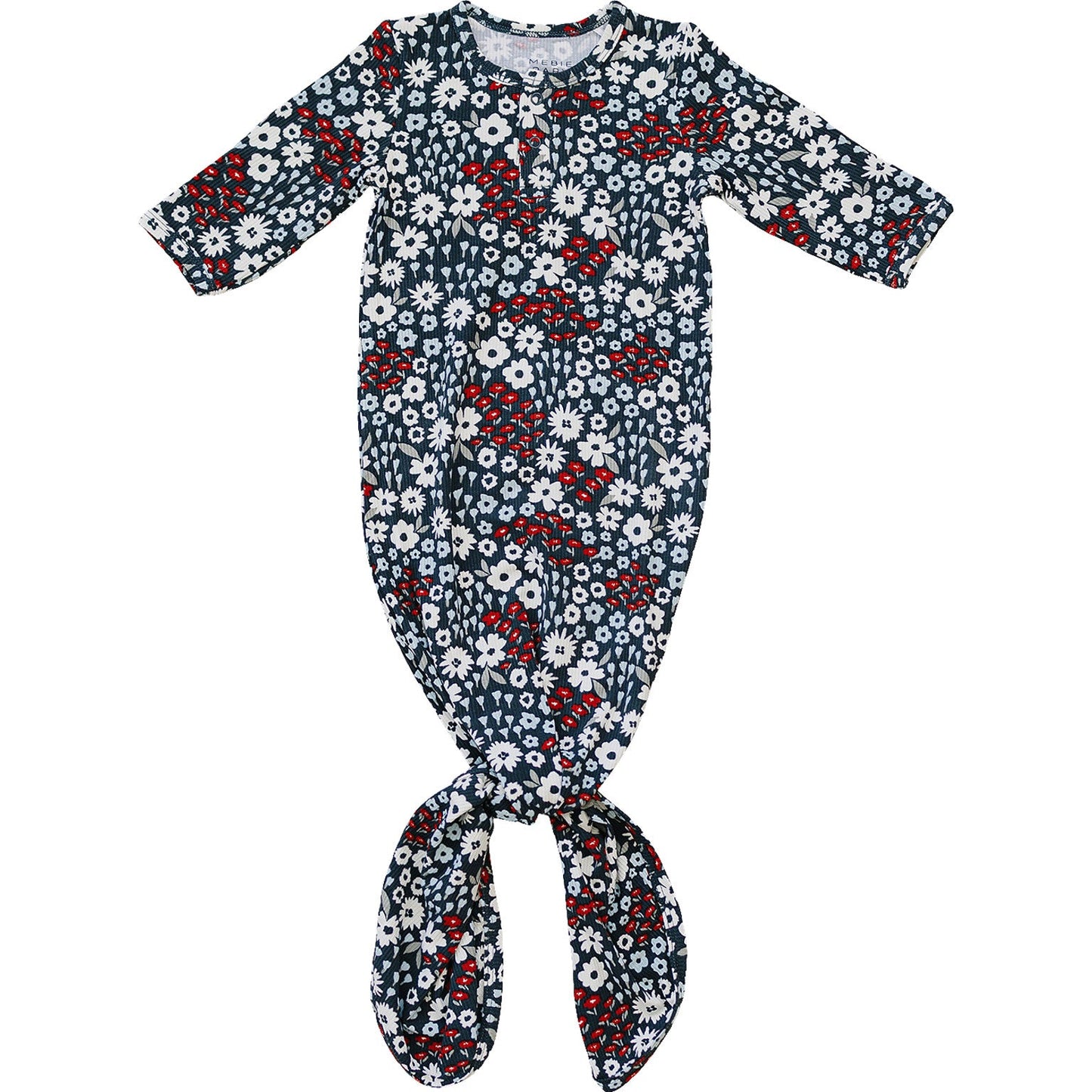 Mebie Baby Americana Floral Bamboo Knot Gown
