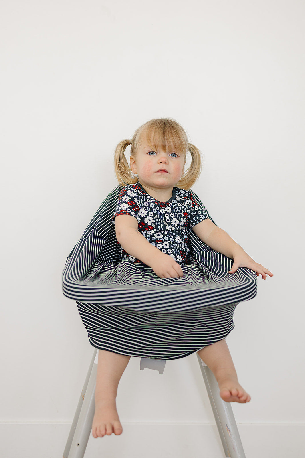 Mebie Baby Americana Floral Ribbed Short Set