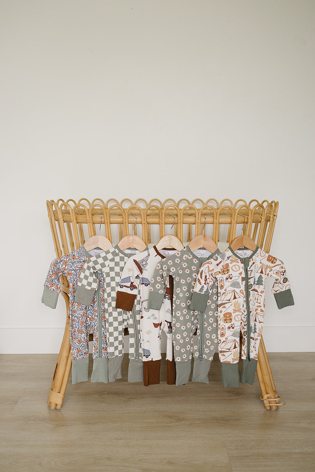 Mebie Baby Bamboo Romper - Light Green Checkered
