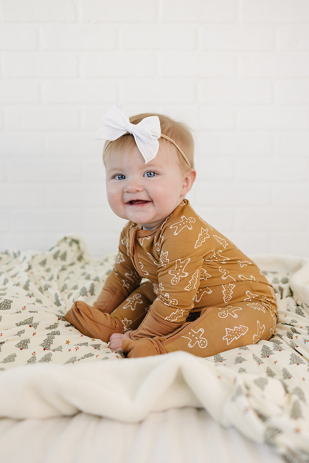Mebie Baby Gingerbread Bamboo Romper