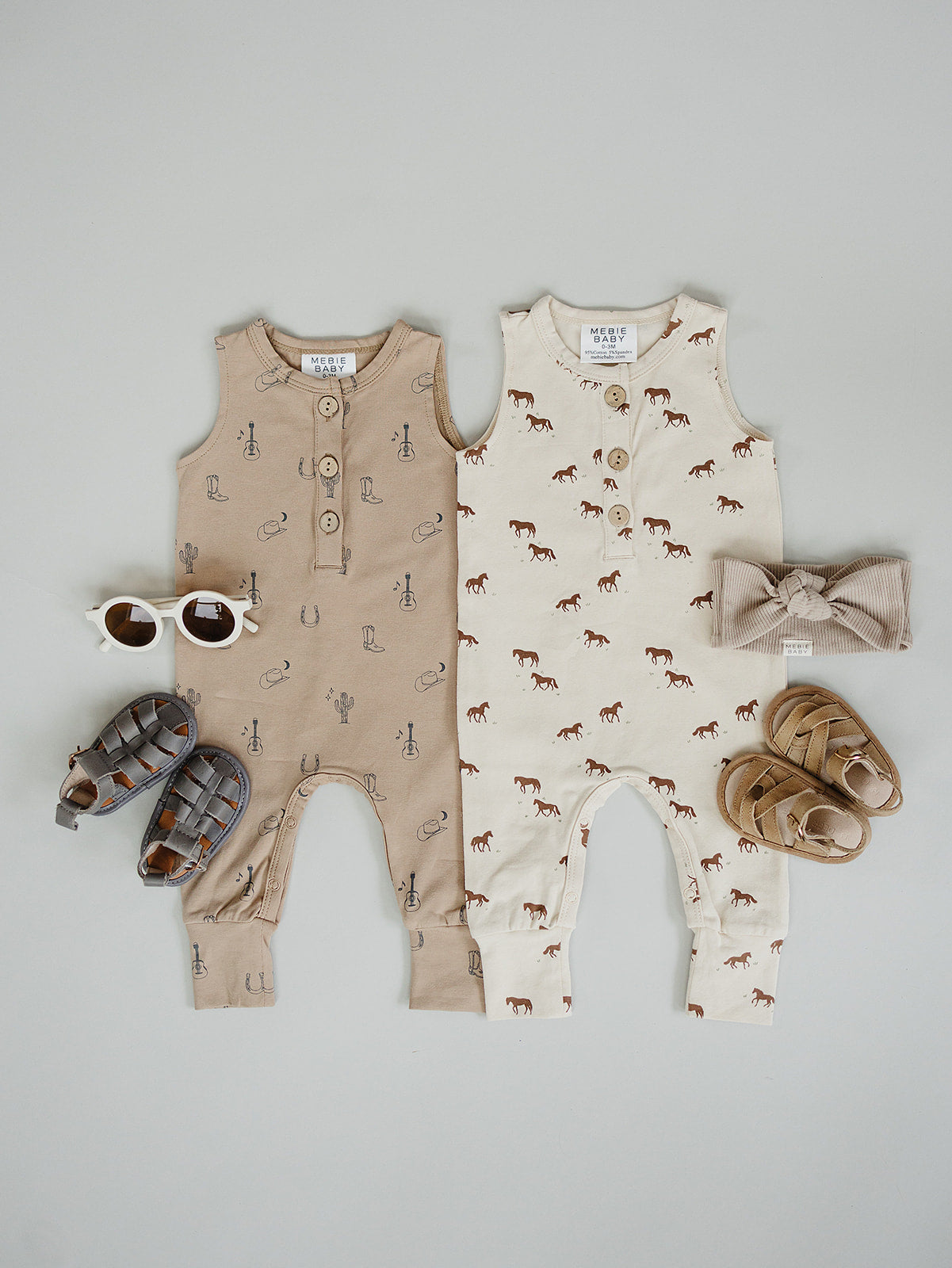 Mebie Baby Horse Tank Romper