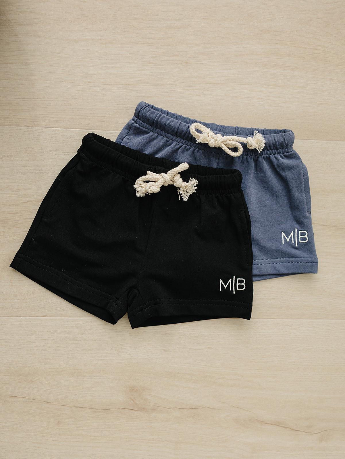 Mebie Baby Navy Pocket Cotton Shorts