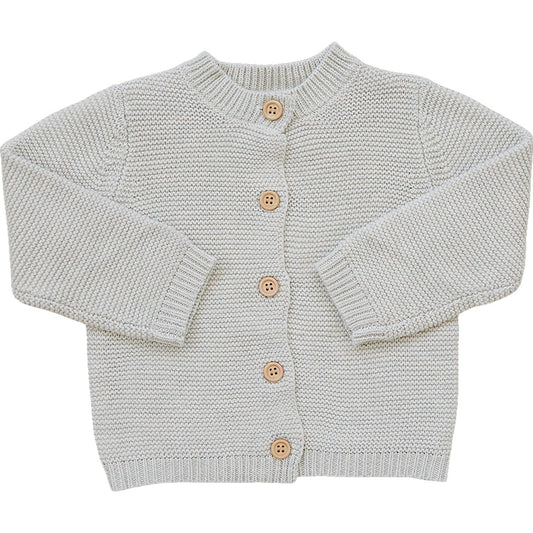 Mebie Baby Oatmeal Knit Button Down Cardigan