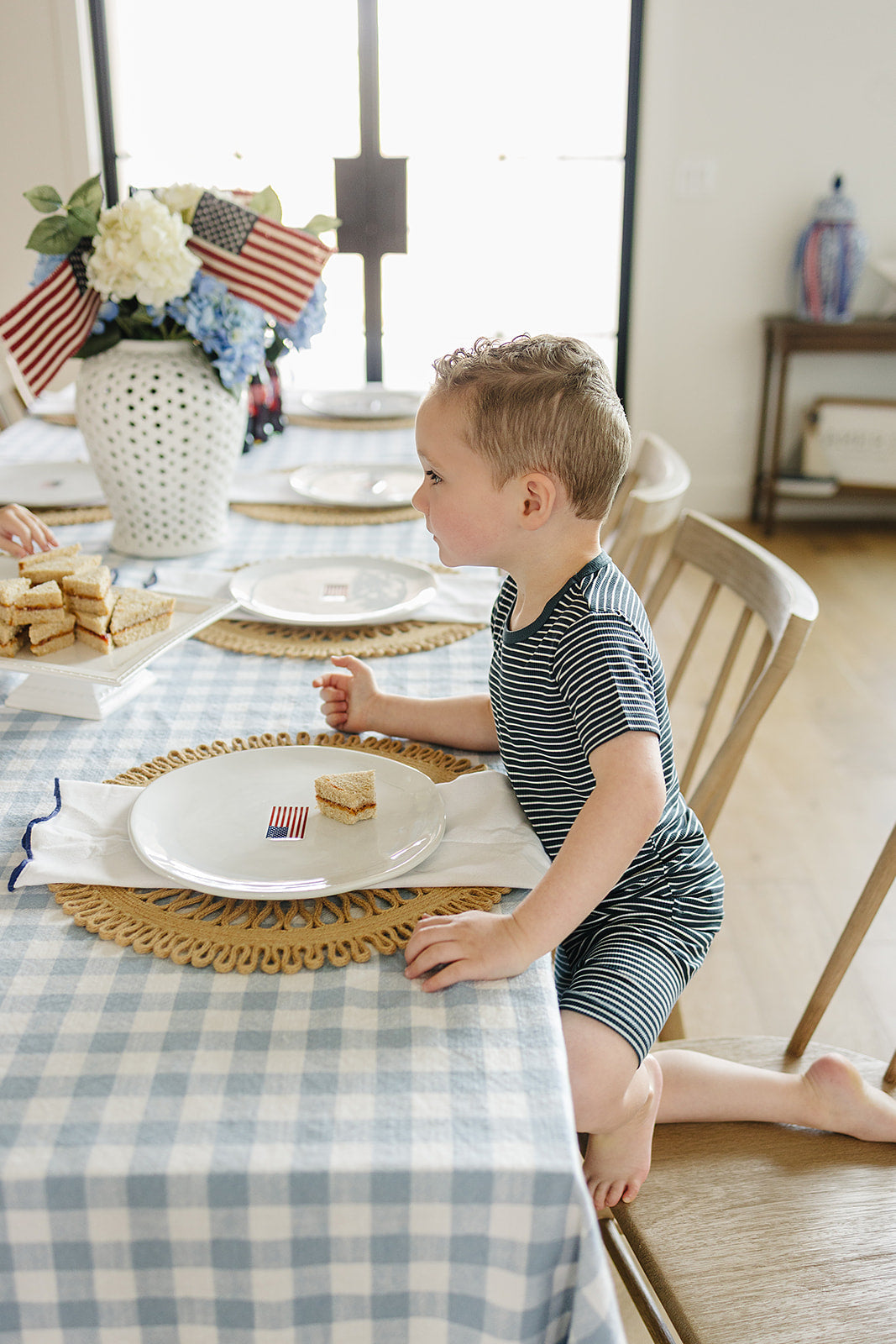 Mebie Baby Navy Stripes Short Set