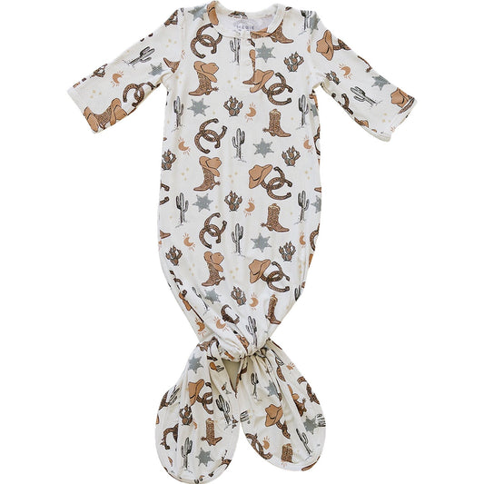 Mebie Baby Bamboo Knot Gown - Outlaw Cowboy