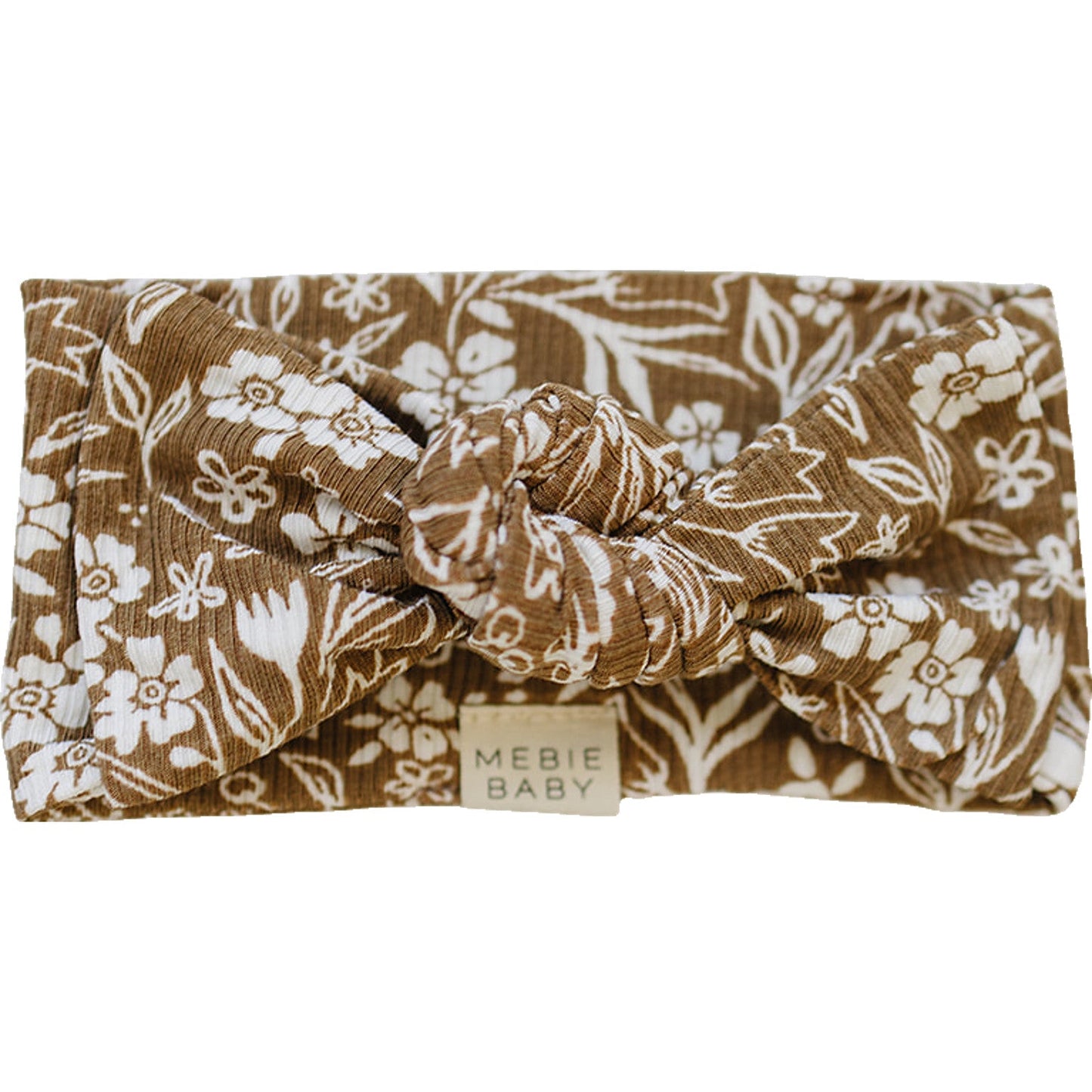 Mebie Baby Bamboo Head Wrap - Brown Floral