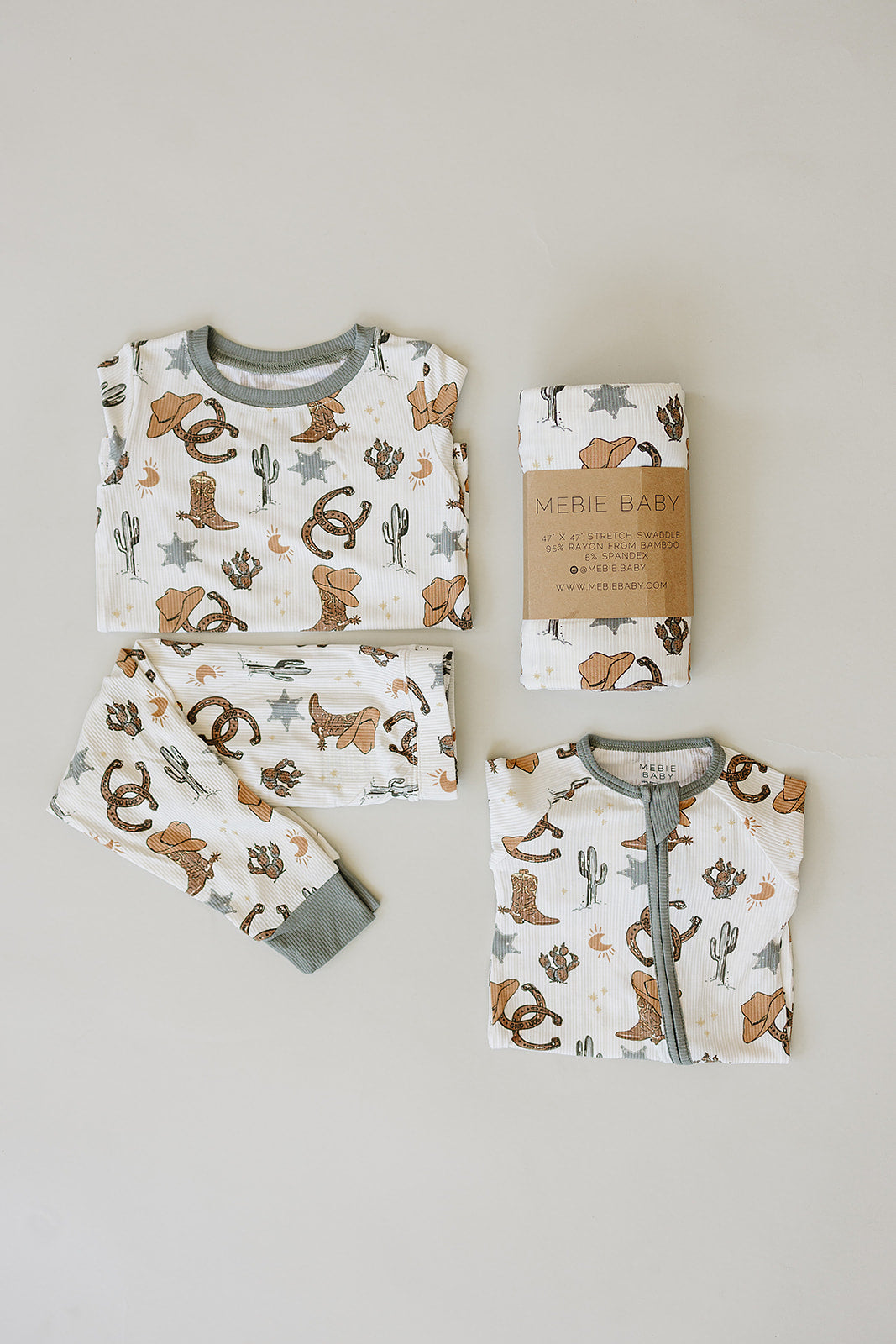 Mebie Baby Bamboo Romper - Outlaw Cowboy