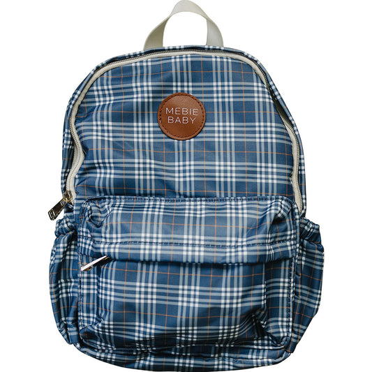 Mebie Baby Mini Backpack - Navy Plaid