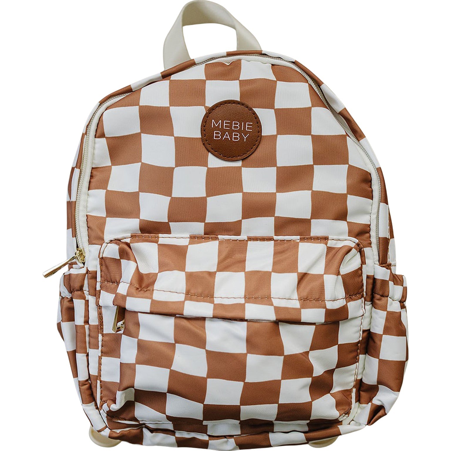 brown checkered mini backpack Mid-Size Tan Young and Rad Co This piece seamlessly blends vintage charm with modern functionality Brown and White Checkerboard Checkered