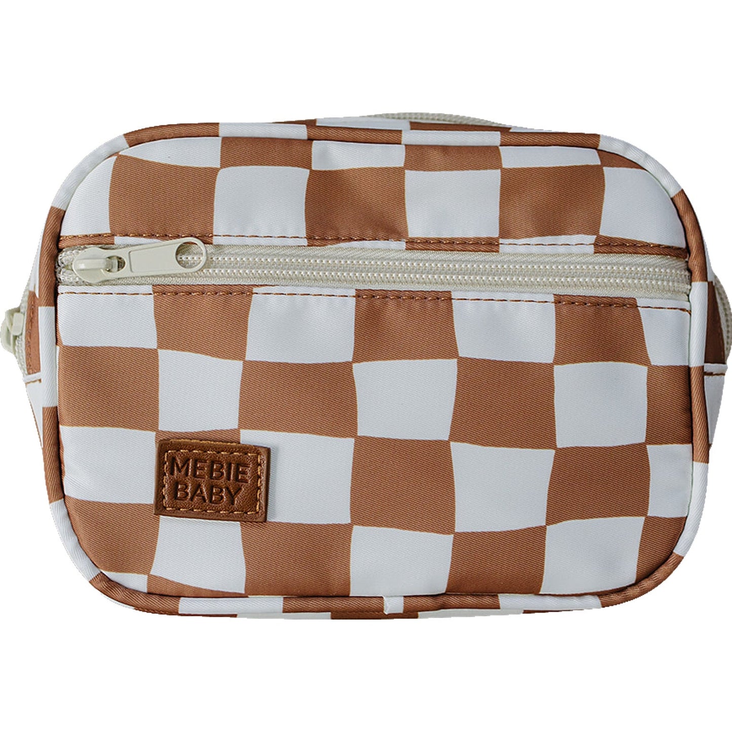 Mebie Baby Mini Fanny Pack - Rust Wavy Checkered