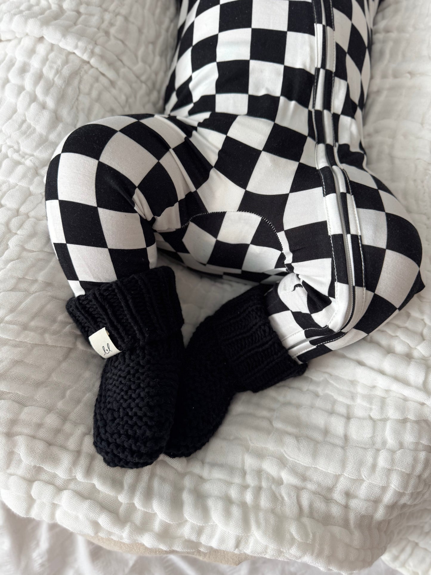Luna + Luca Checkered Bamboo Jumpsuit