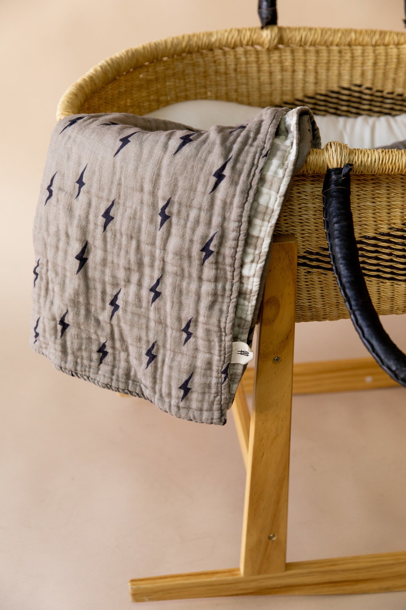 Forever French Muslin Quilt - Lightning Bolt & Wavy Checker