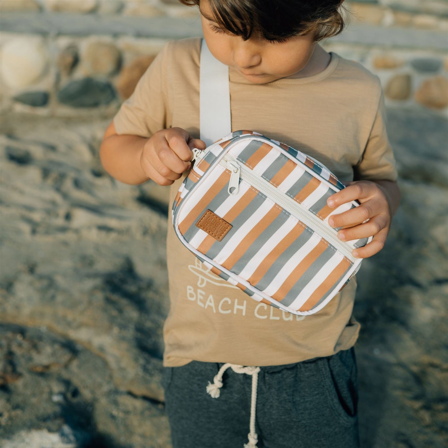 Mebie Baby Mini Fanny Pack - Sunset Stripe
