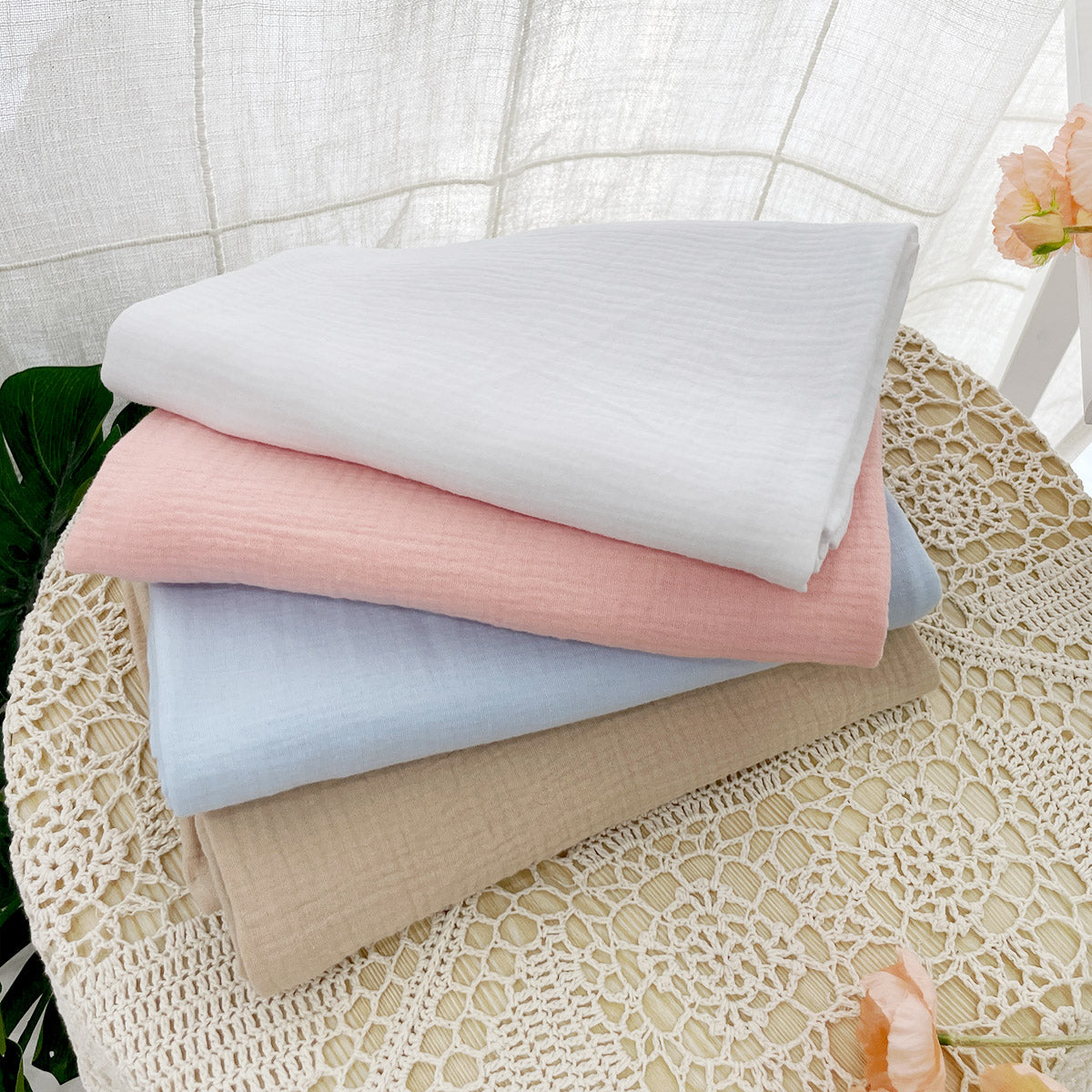 Muslin Baby Swaddle Blanket - Pink
