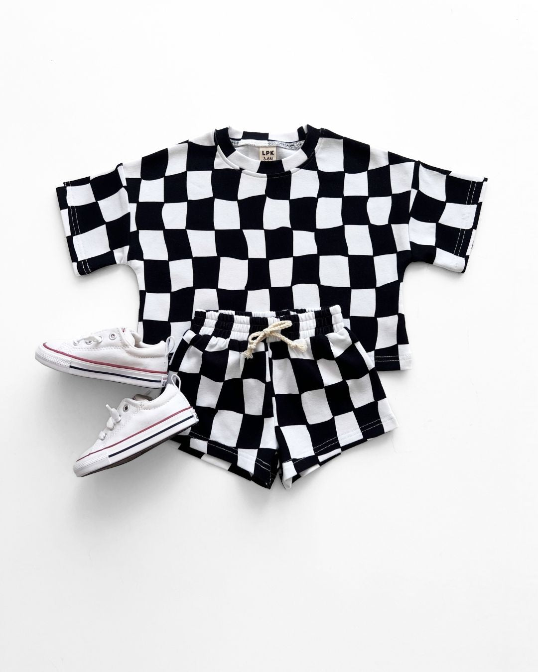 LPK Shorts Set - Wavy Checkered