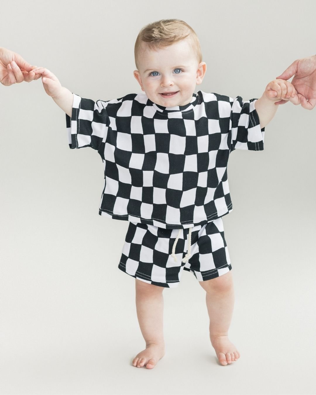 LPK Shorts Set - Wavy Checkered