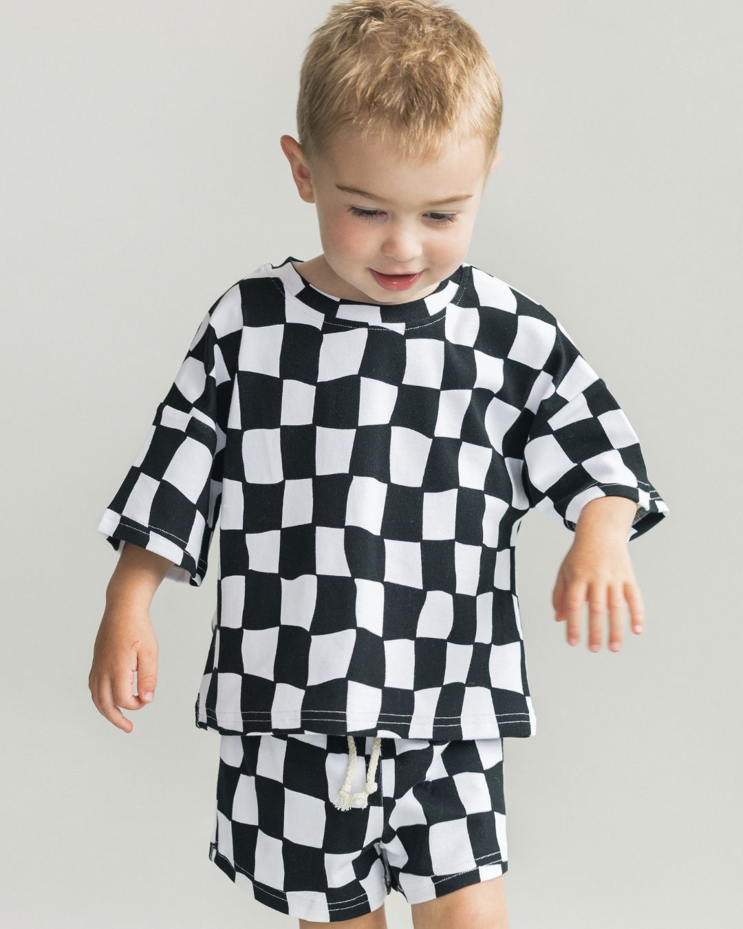 LPK Shorts Set - Wavy Checkered
