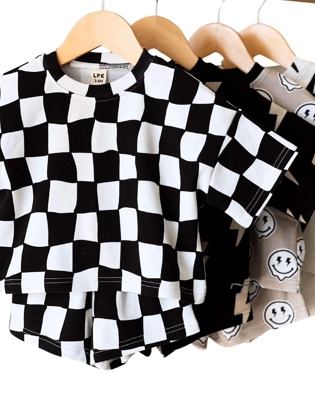 LPK Shorts Set - Wavy Checkered