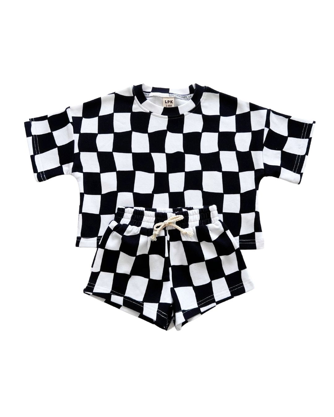 LPK Shorts Set - Wavy Checkered