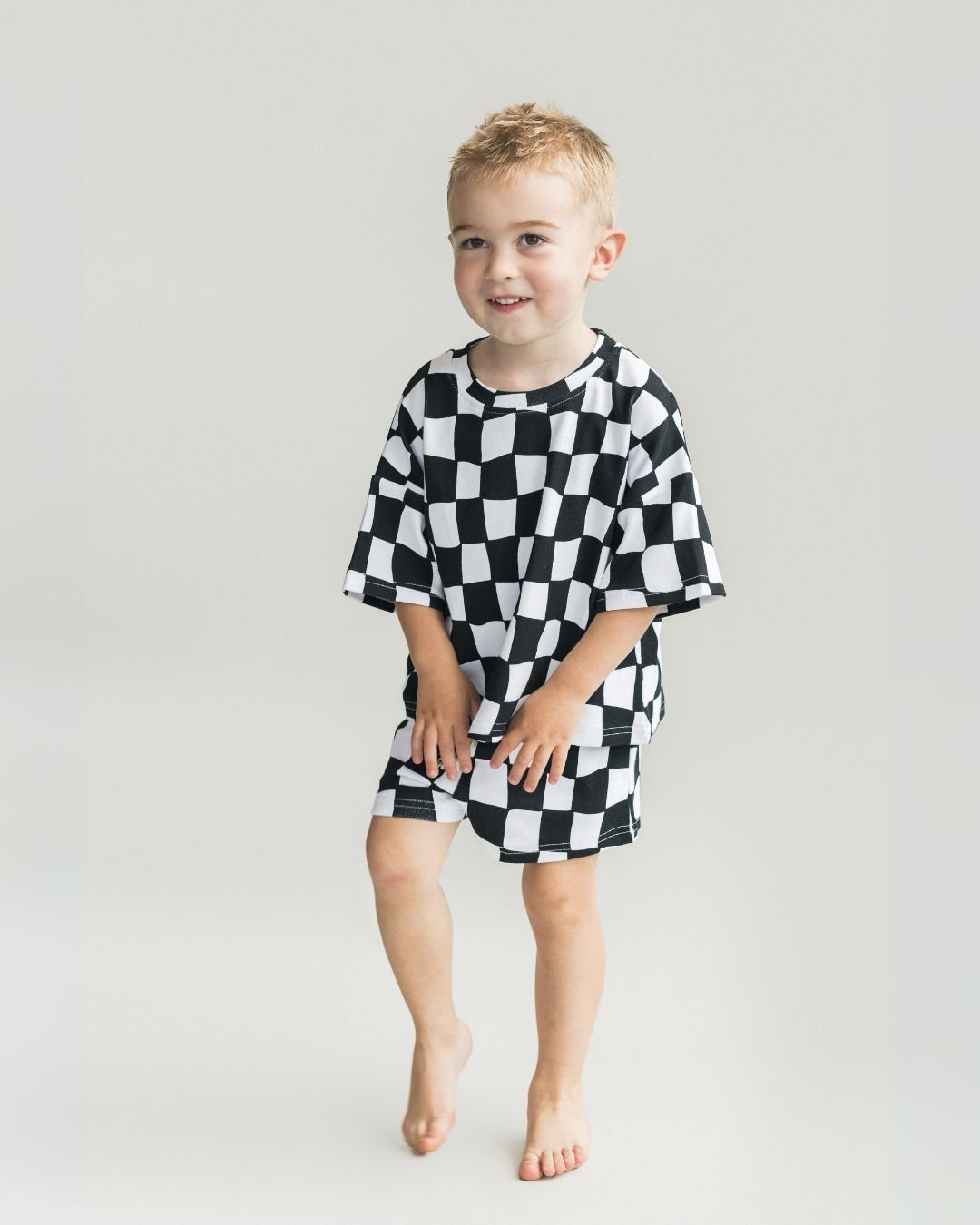 LPK Shorts Set - Wavy Checkered