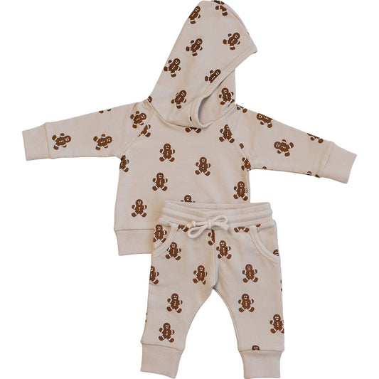 Mebie Baby Gingerbread Hooded French Terry Set