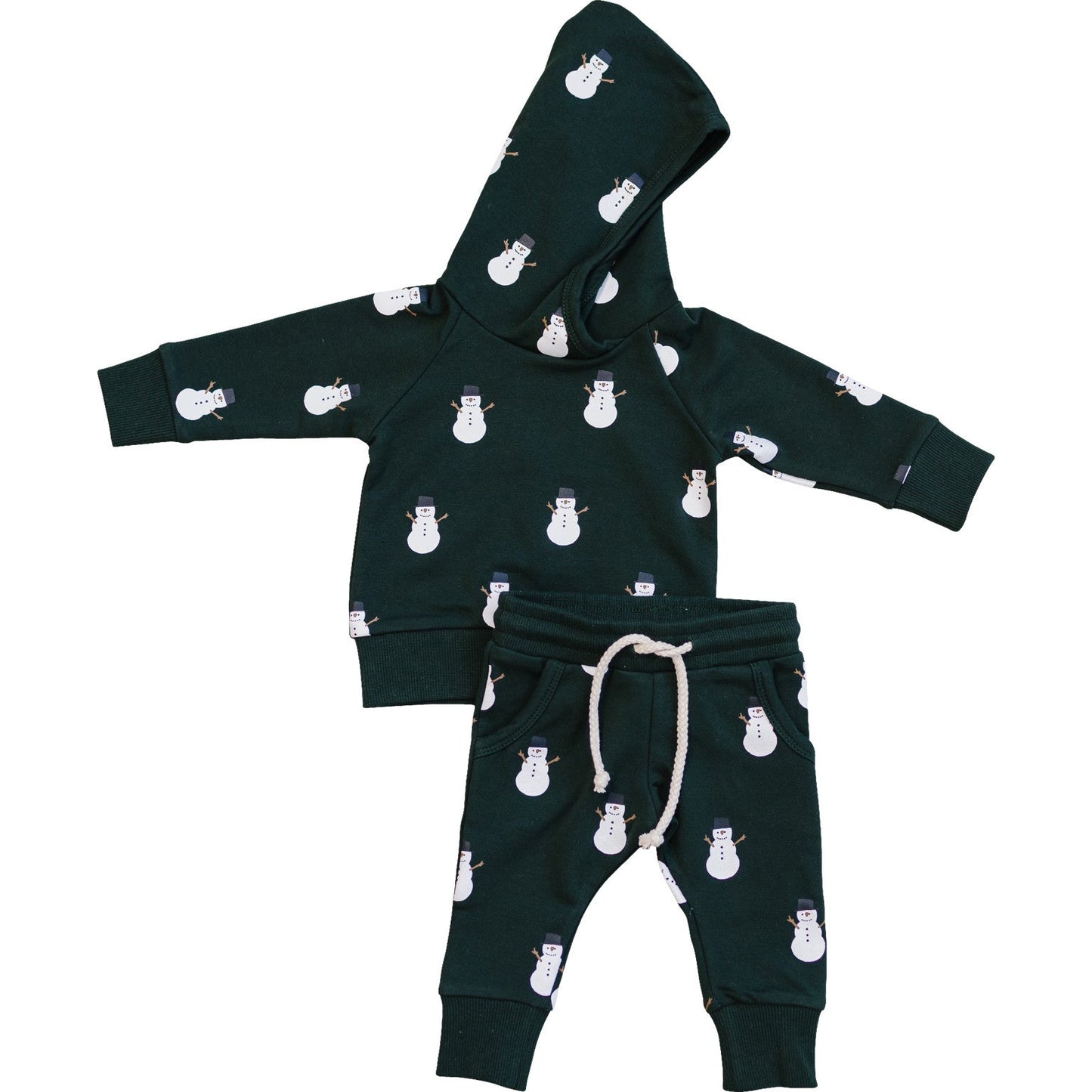 Mebie Baby Snowman Hooded French Terry Set