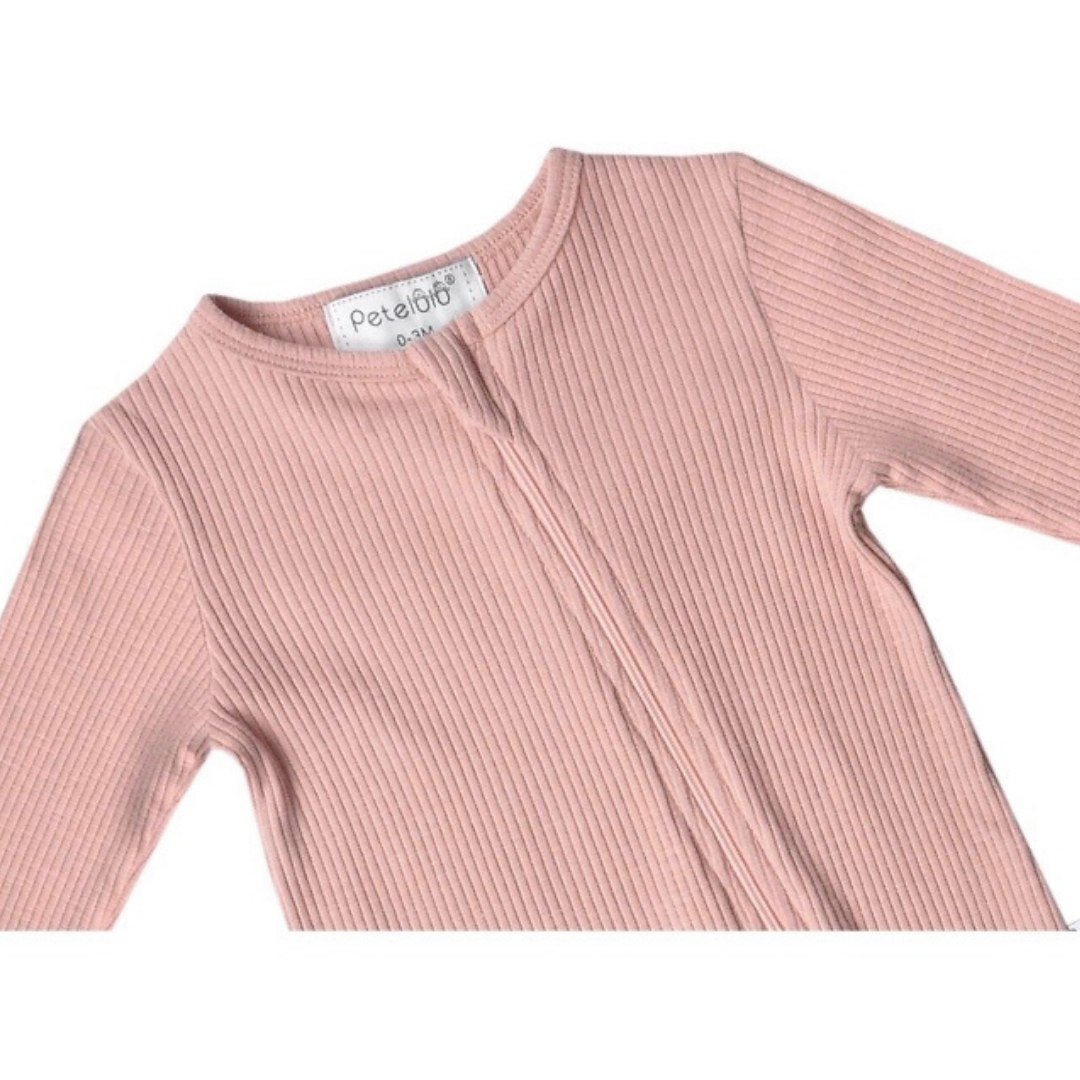 Petelulu Ribbed Romper + Hat Set