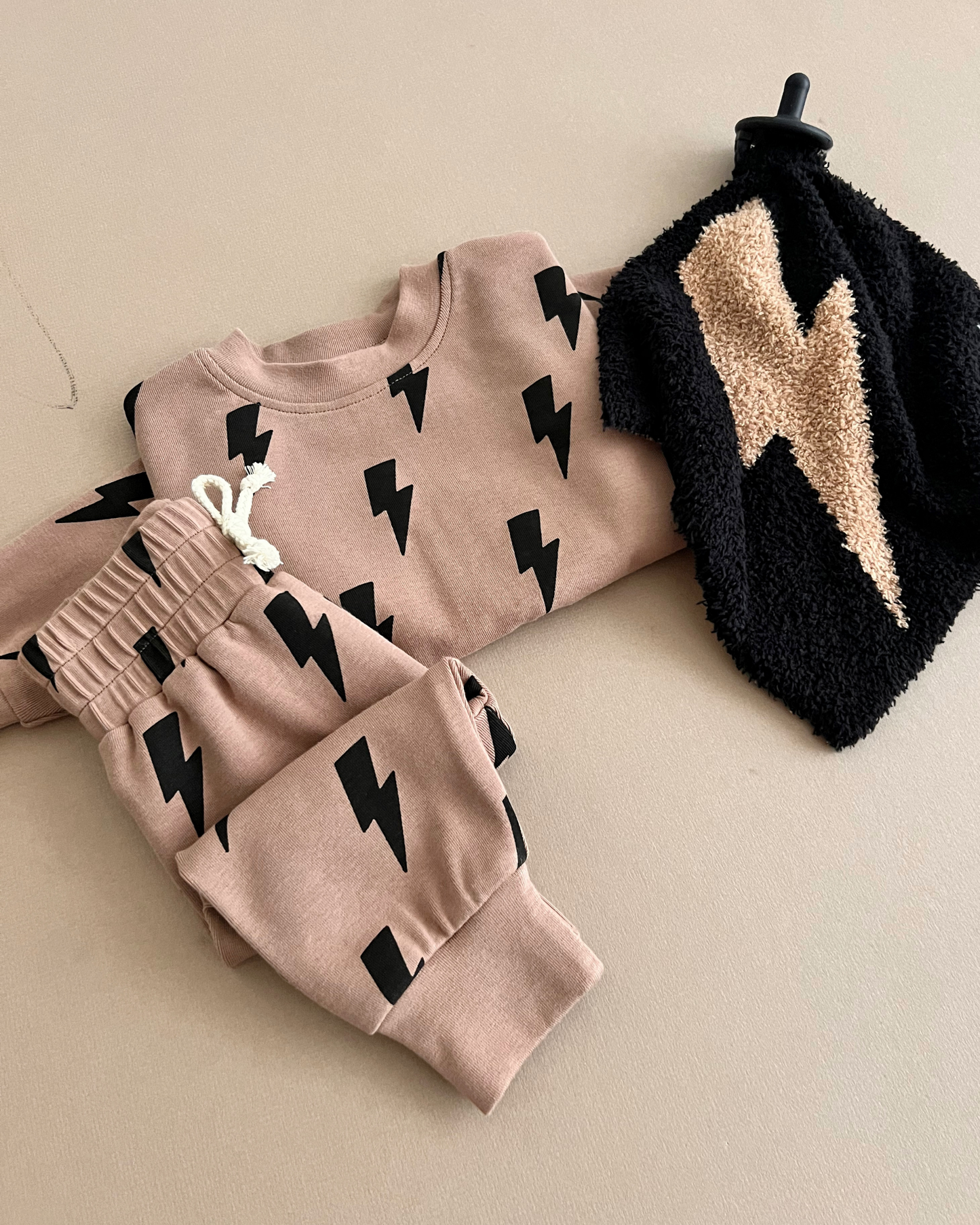 LPK Jogger Set - Mocha Bolts - Atara & Co