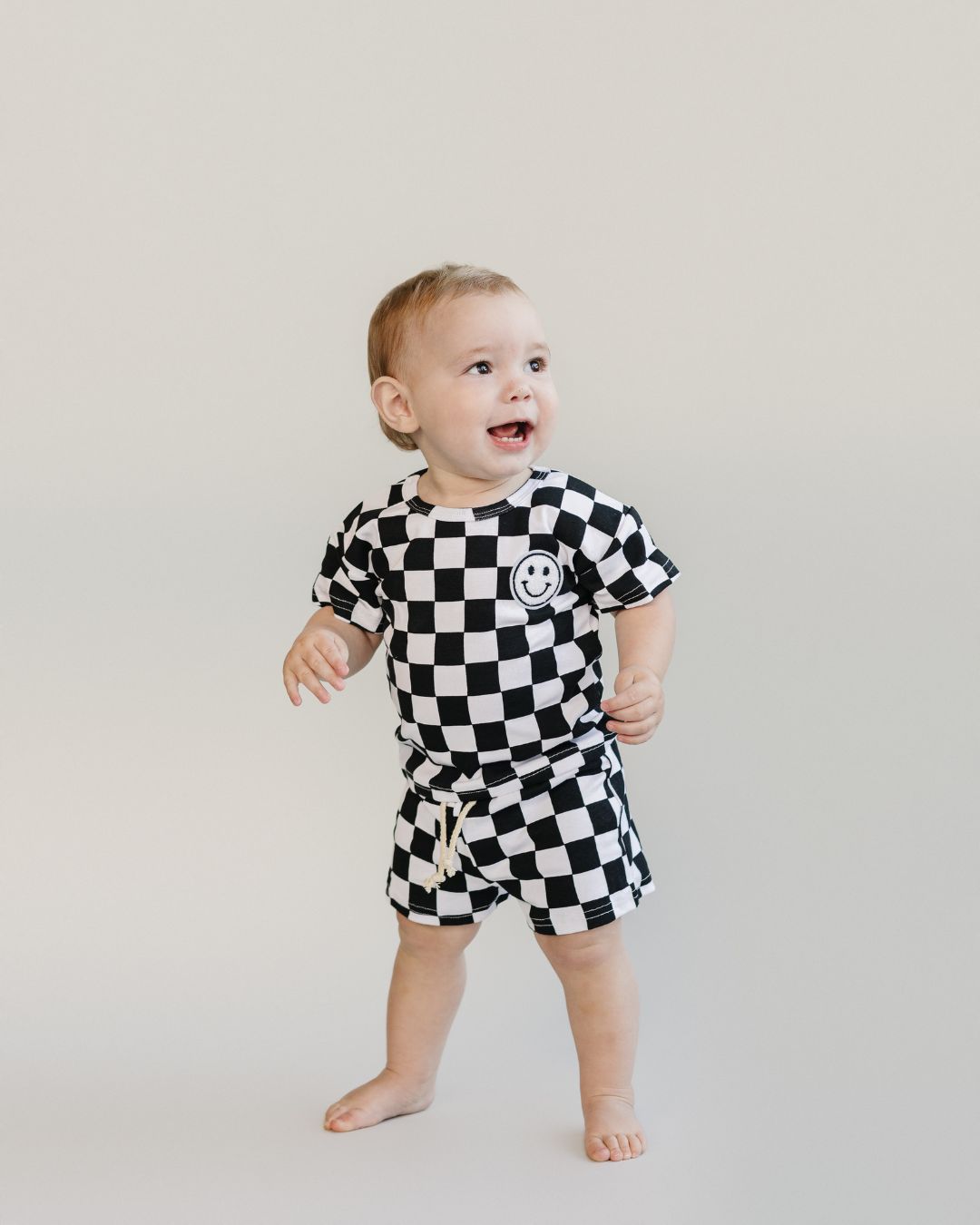 LPK Checkered Shorts Set - Black