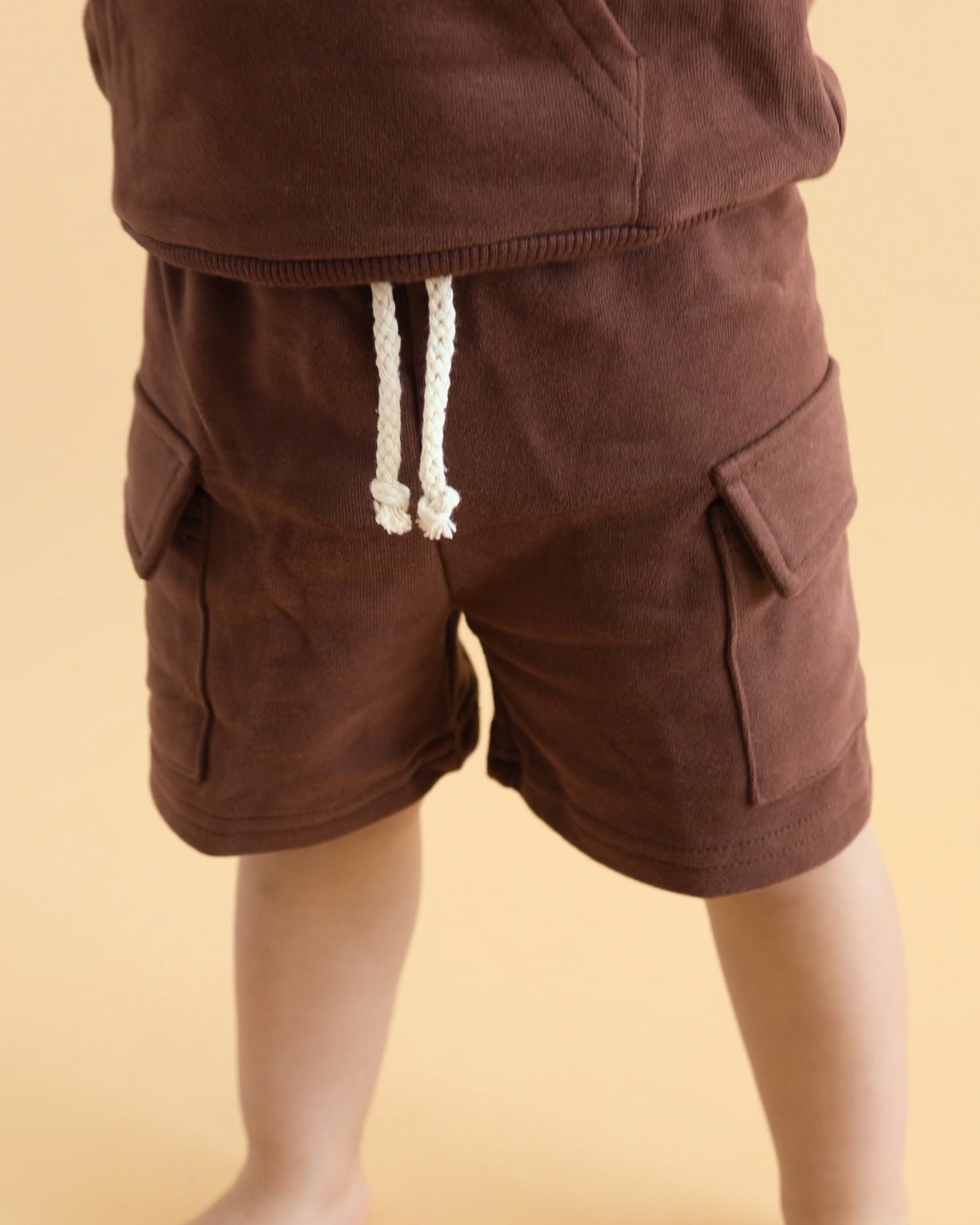 LPK Terry Cargo Shorts Set - Chocolate