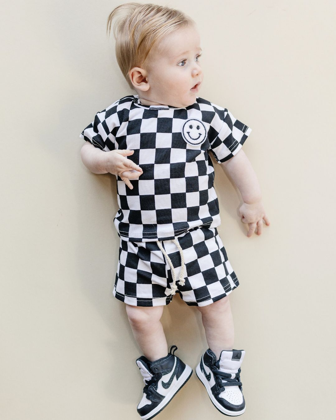 LPK Checkered Shorts Set - Black