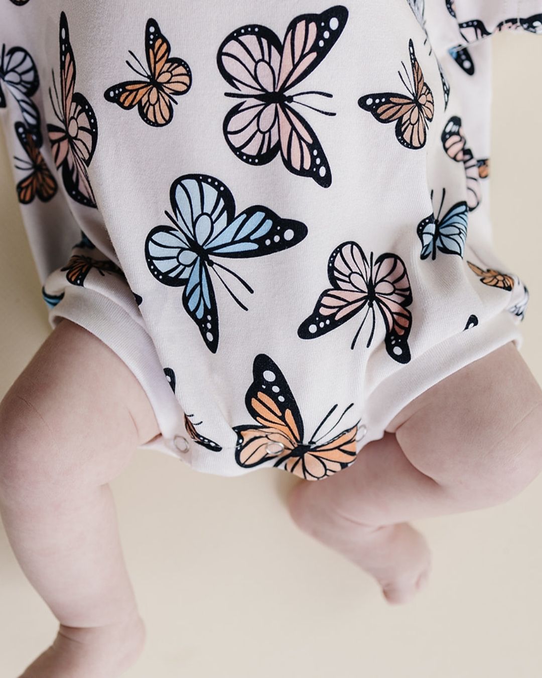 LPK Short Sleeve Bubble Romper - Butterflies