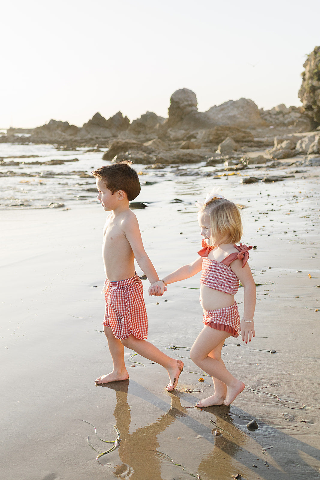 Mebie Baby Gingham Ruched Bikini Set