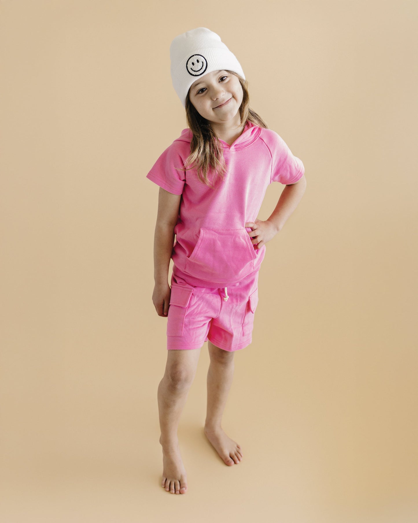 LPK Terry Cargo Shorts Set - Pink