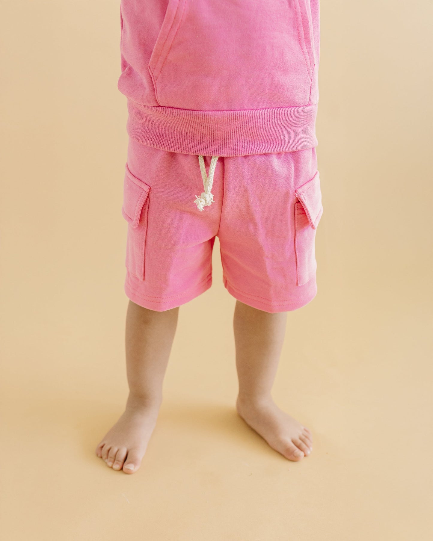 LPK Terry Cargo Shorts Set - Pink