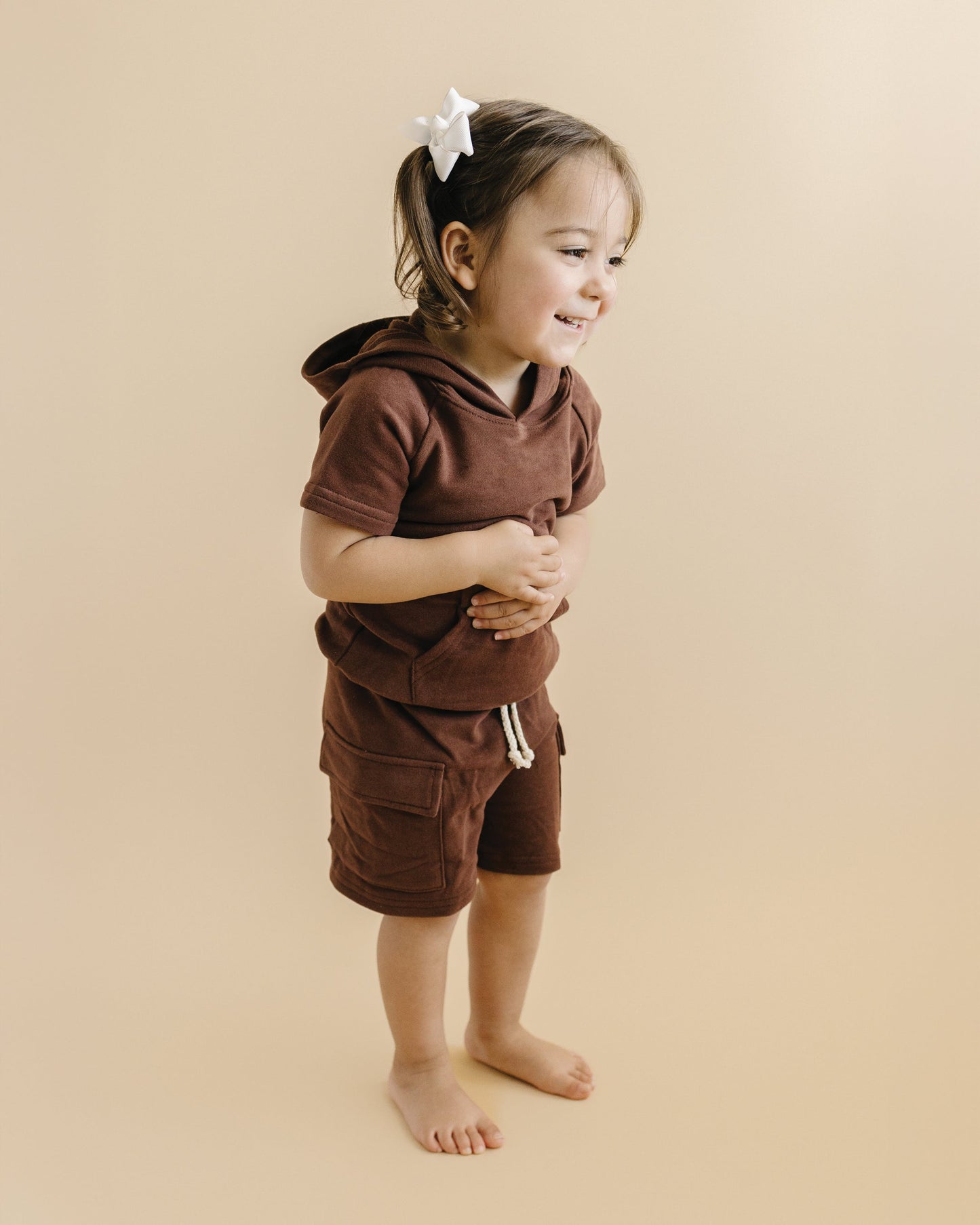 LPK Terry Cargo Shorts Set - Chocolate