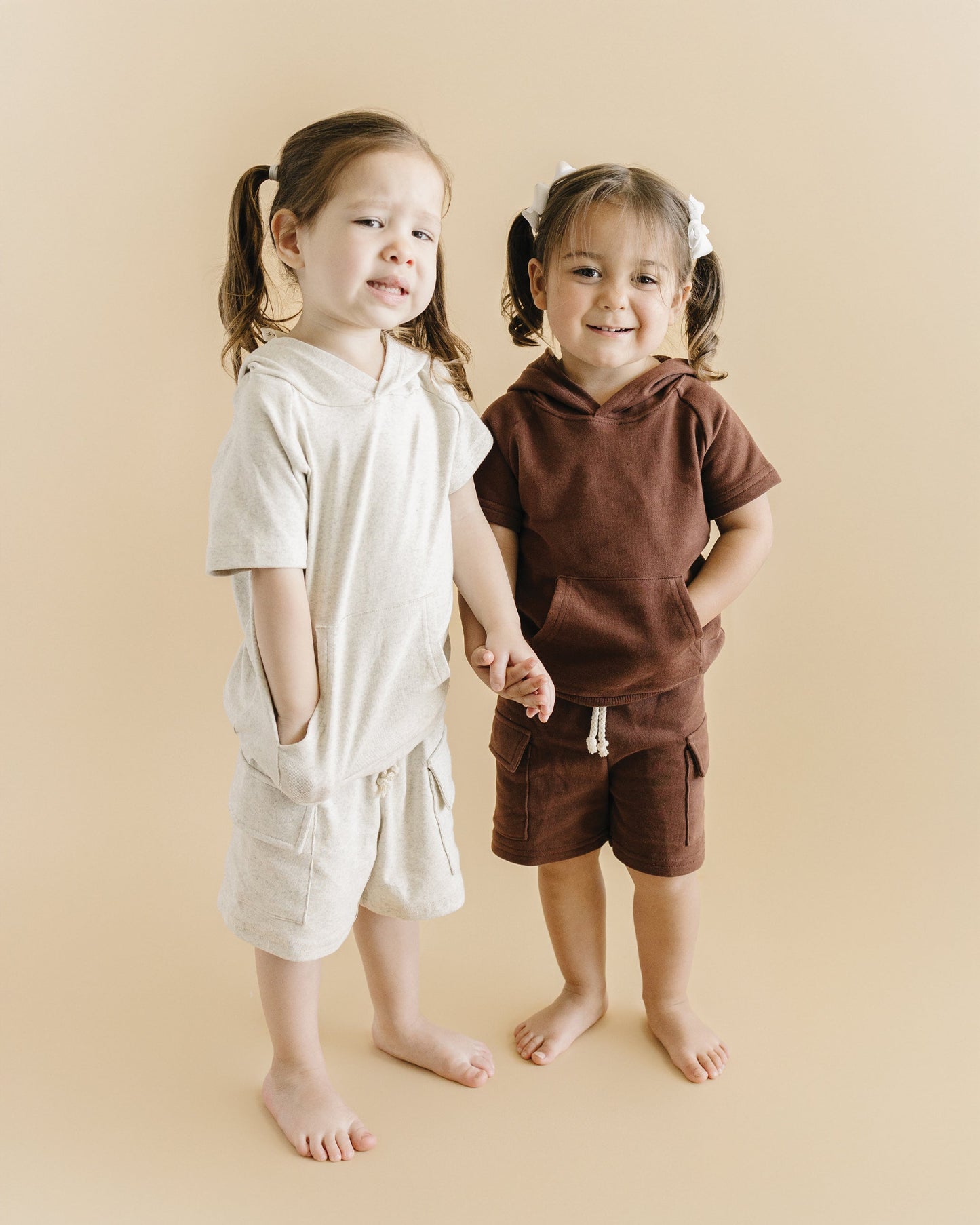 LPK Terry Cargo Shorts Set - Chocolate