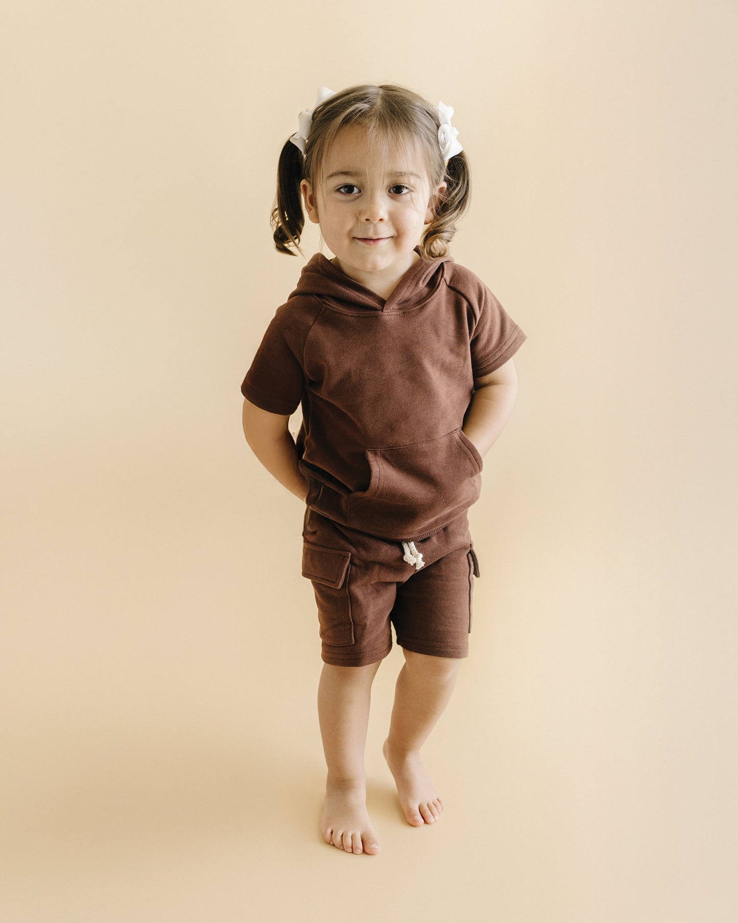 LPK Terry Cargo Shorts Set - Chocolate