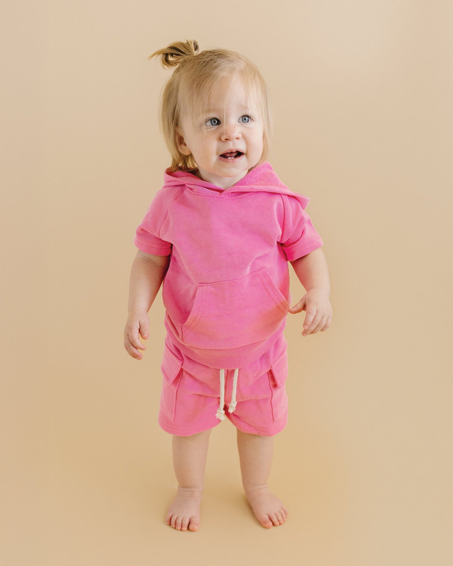 LPK Terry Cargo Shorts Set - Pink