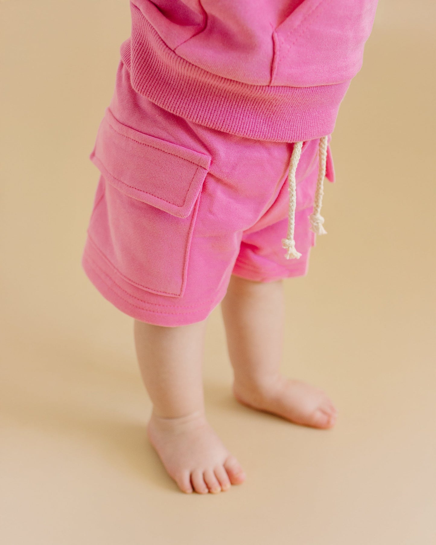 LPK Terry Cargo Shorts Set - Pink