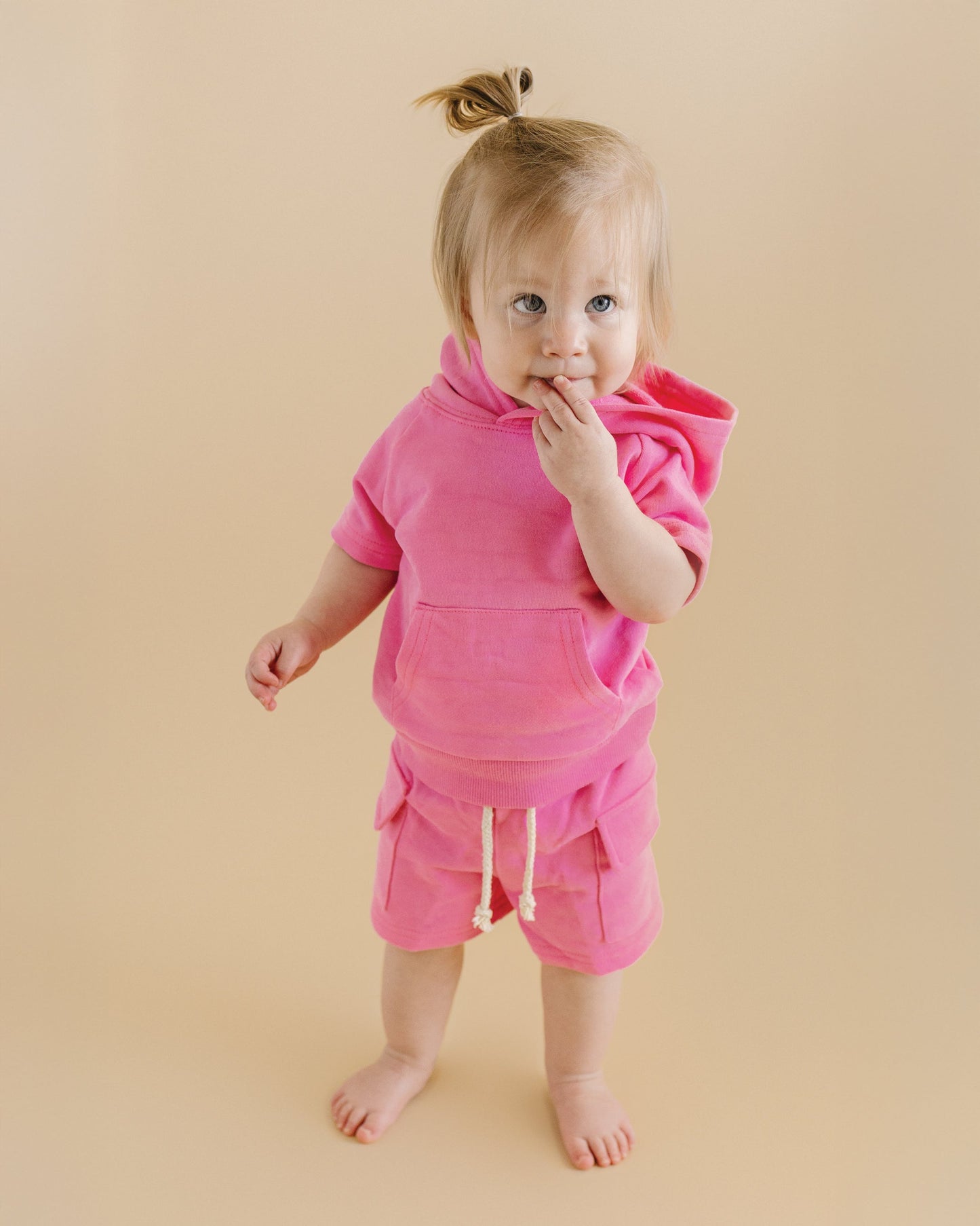 LPK Terry Cargo Shorts Set - Pink