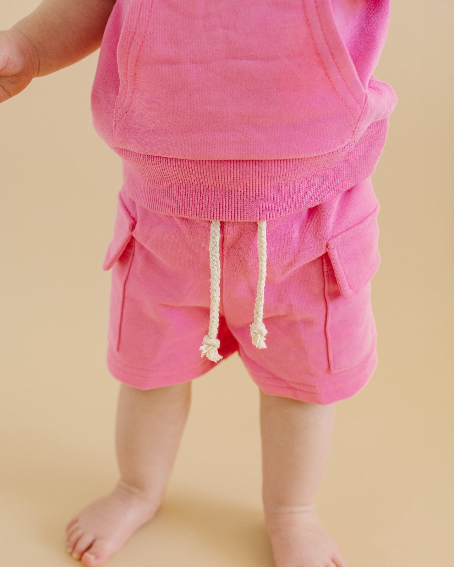 LPK Terry Cargo Shorts Set - Pink