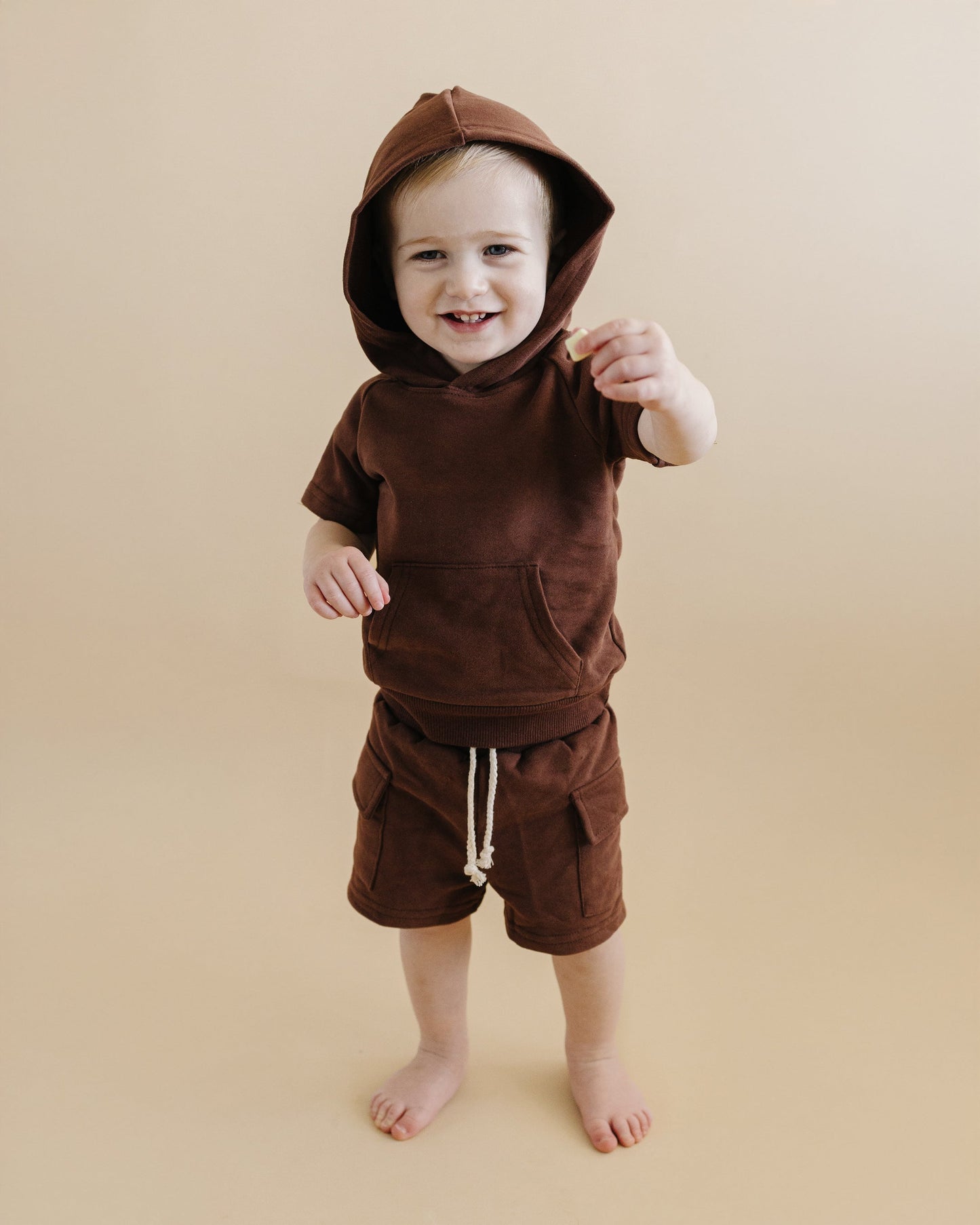 LPK Terry Cargo Shorts Set - Chocolate