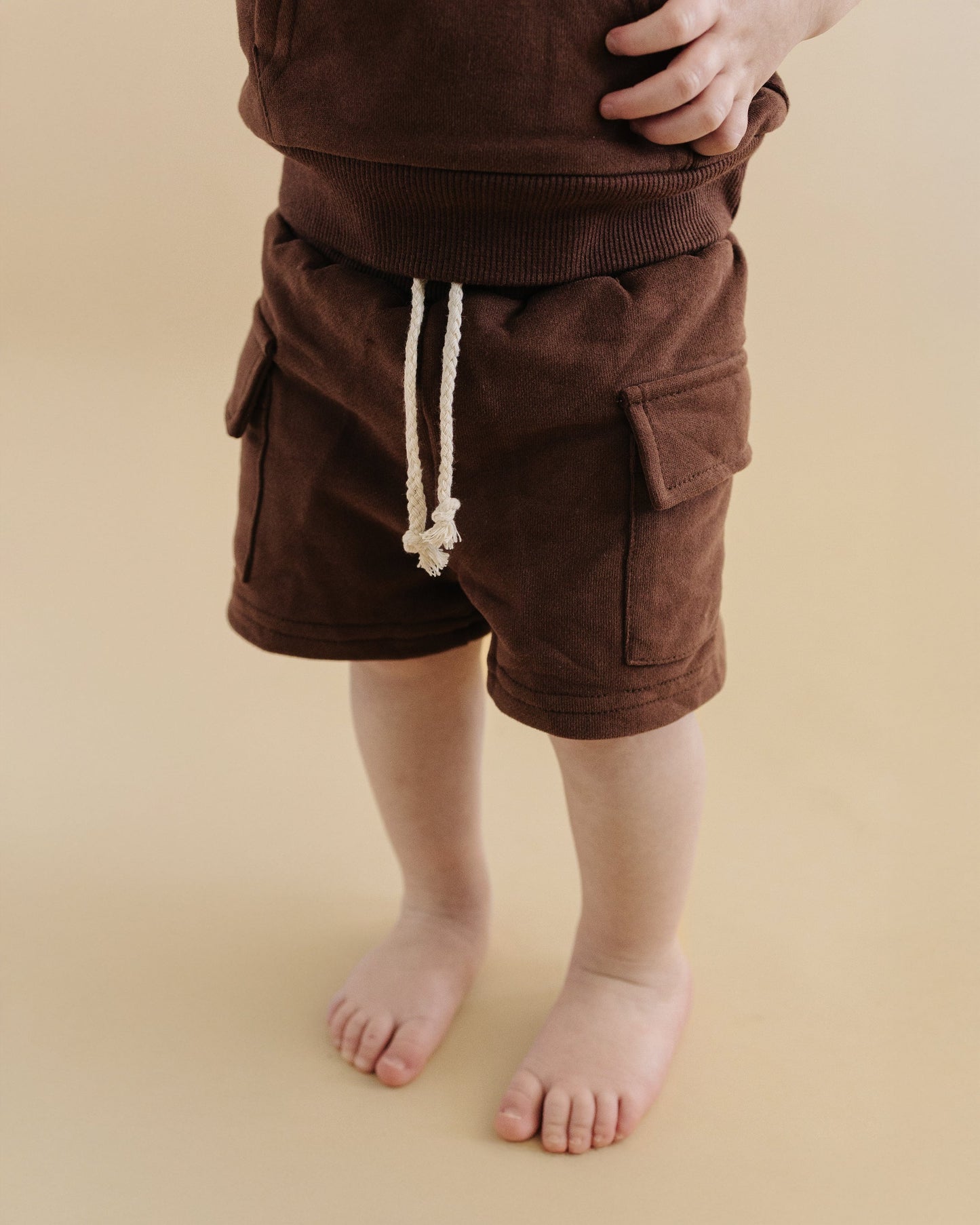 LPK Terry Cargo Shorts Set - Chocolate