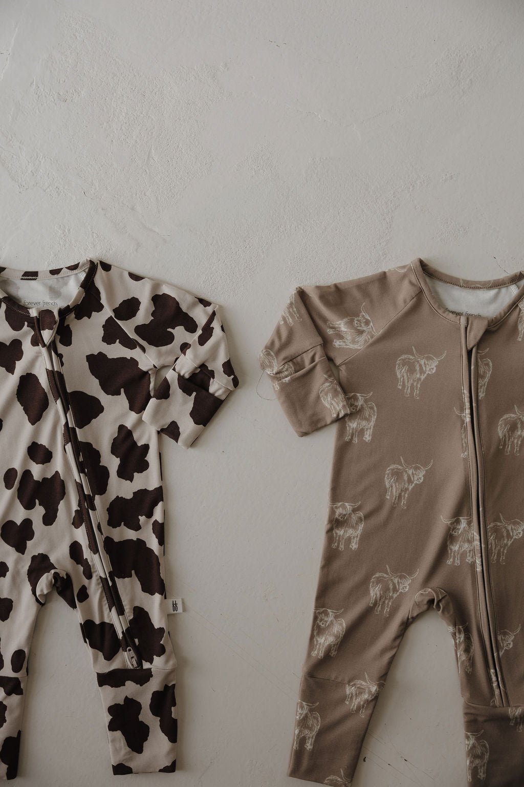 Forever French Bamboo Zip Pajamas - Moo!