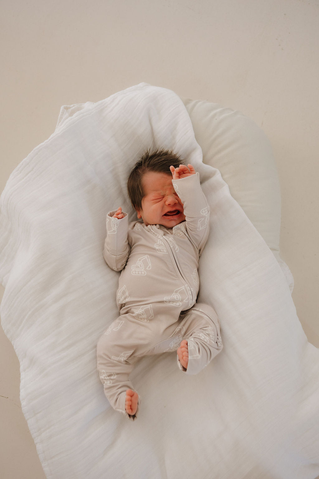 Forever French Bamboo Zip Pajamas - Excavator