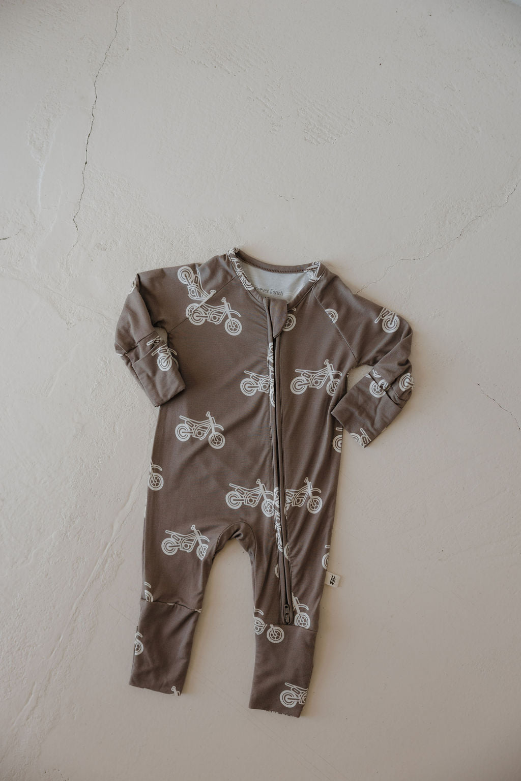 Forever French Bamboo Zip Pajamas - Dirt Bike