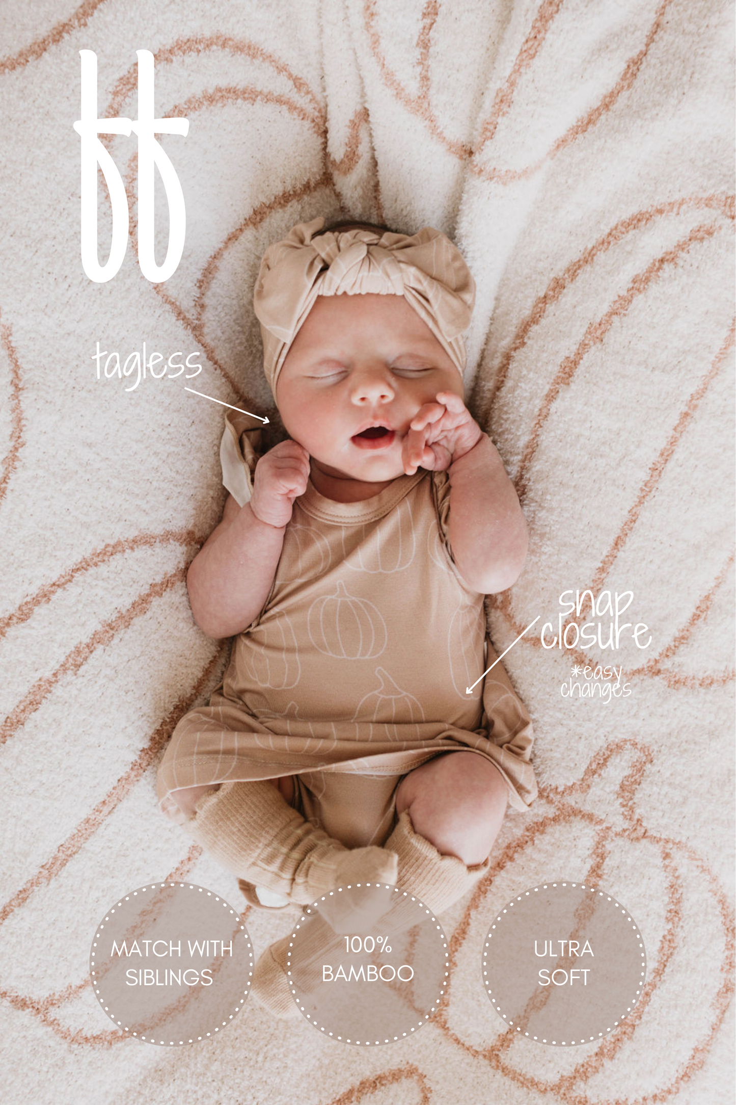 Forever French Bamboo Ruffle Romper - Pumpkin Pie